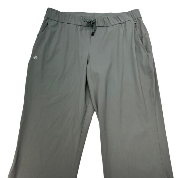 G Gradual Women’s Drawstring Straight Leg Pants Gray L NWT Sport Lounge - Picture 2 of 9